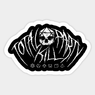 Total Party Kill Heavy Metal DnD Sticker